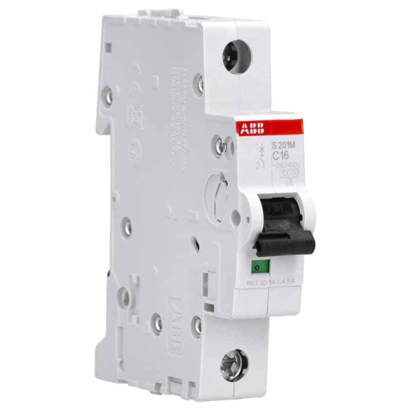 Disjoncteur Miniature ABB S200 M - 16A Type C, 1 Pôle, 10kA
