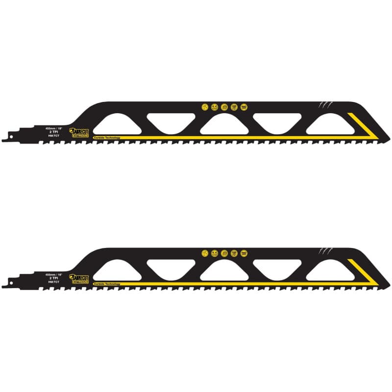 Pack de 2 Lames de Scie Sabre SabreCut en Carbure de Tungstène 455 mm