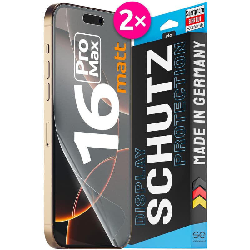 Film de Protection Antireflet 3D pour iPhone 16 Pro Max - Pack de 2