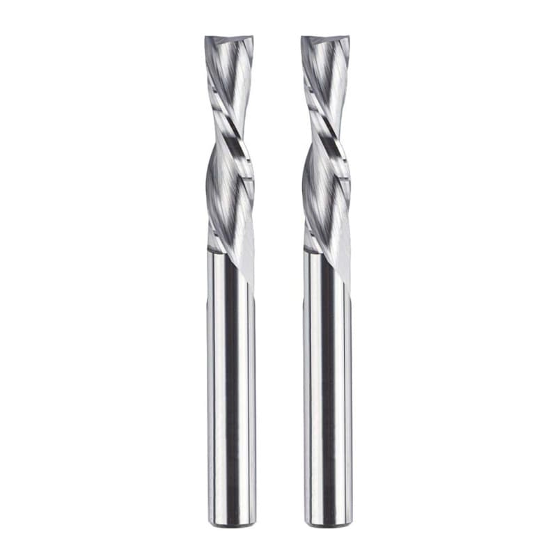 Lot de 2 Fraises à Rainurer Spirale 8 mm - Tige Downcut 32 mm