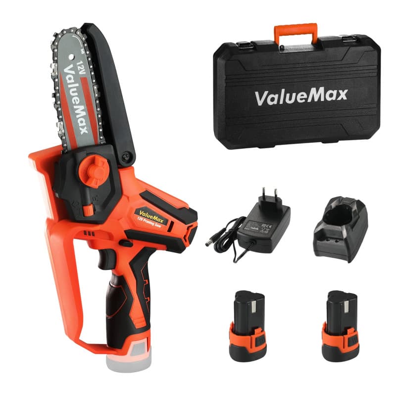 Tronçonneuse Électrique Sans Fil ValueMax 12V pour Élagage et Coupe de Bois