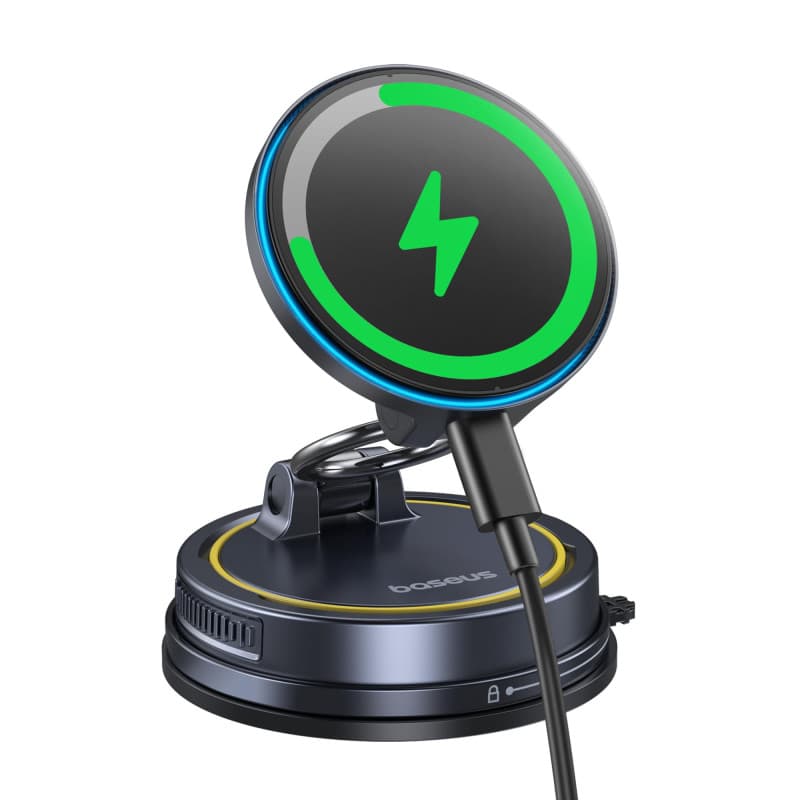 Chargeur Magsafe Voiture Baseus VC2 Flex Pro 15W - Support Téléphone Induction Réglable
