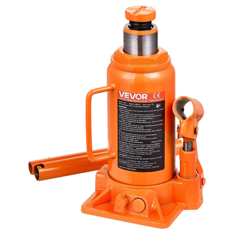 Cric Bouteille Hydraulique VEVOR 12T - Levage Sûr pour Voitures et SUV