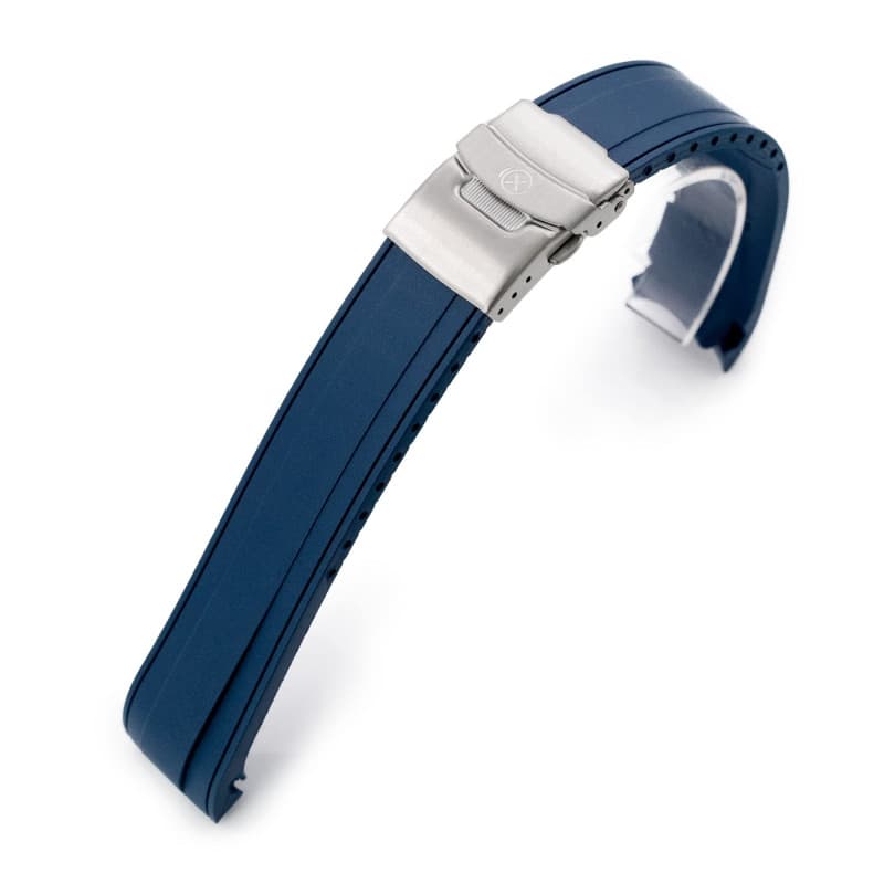 Bracelet en Caoutchouc Bleu pour Montre Seiko 5 Sport - Modèle SRPD55 et GMT SSK001