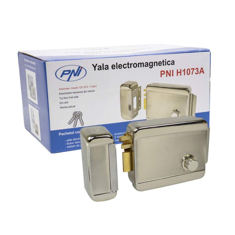 Serrure Électrique PNI H1073A en Acier Chromé avec Fonction Fail Secure