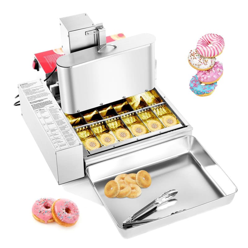 Friteuse à Donuts Automatique VEVOR - Production Élevée 360 Donuts/h en Acier Inoxydable