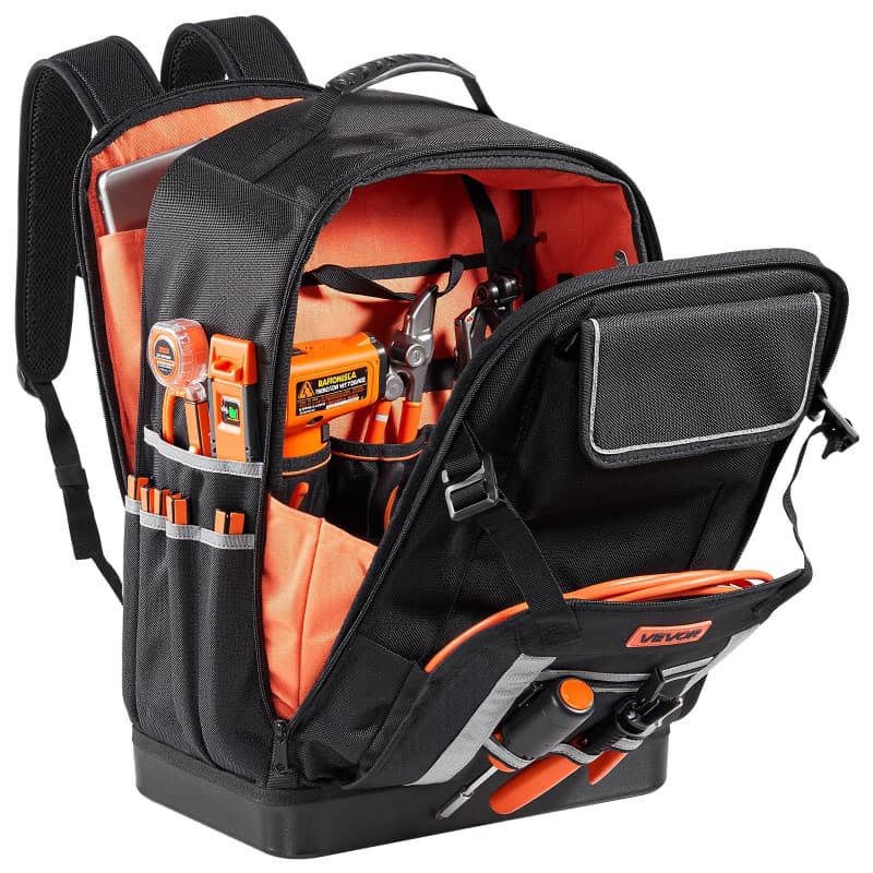 Sac à Dos à Outils VEVOR avec 56 Poches et Compartiment pour Ordinateur Portable