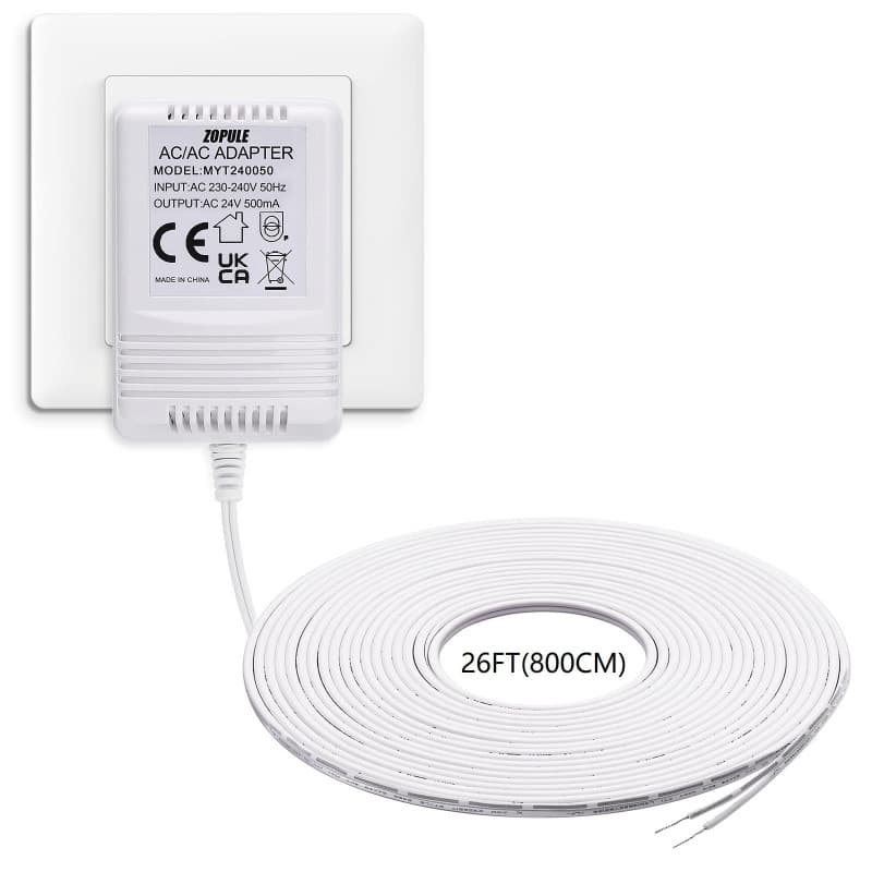 Transformateur 24V 500mA pour Thermostats et Sonnettes Intelligentes