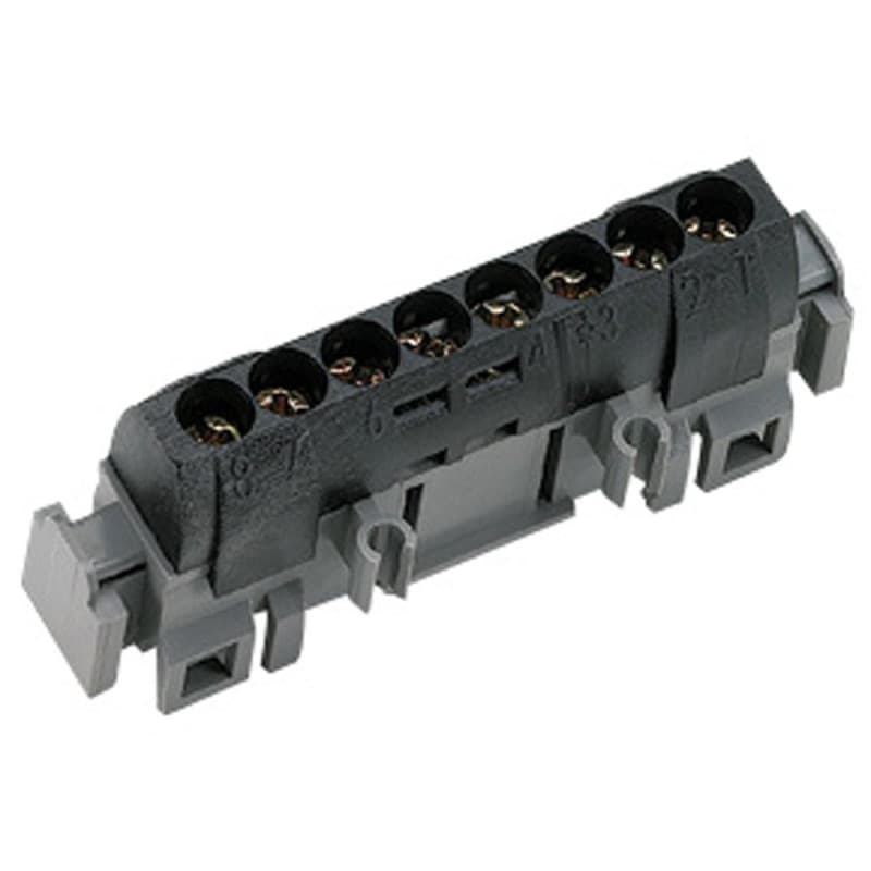 Bornier de Répartition Isolé Legrand pour Connexion 8 Fils 1.5 à 16 mm² - Noir