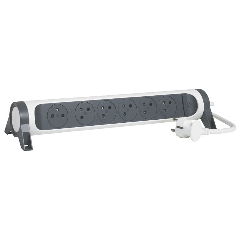 Multiprise Rotative Legrand avec Interrupteur LED - 6 Prises - Cordon 1,5m
