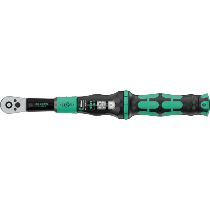 Clé Dynamométrique Wera Click-Torque Lock A 5 R/L - Réglable 2,5-25 Nm