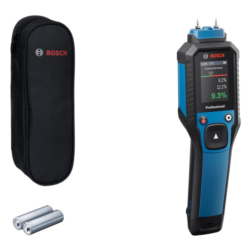 Humidimètre à broches GMP 2-15 Bosch Professional avec thermo-hygromètre intégré