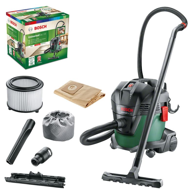 Aspirateur Eau et Poussière Bosch UniversalVac 15 - 1000 W, 15L