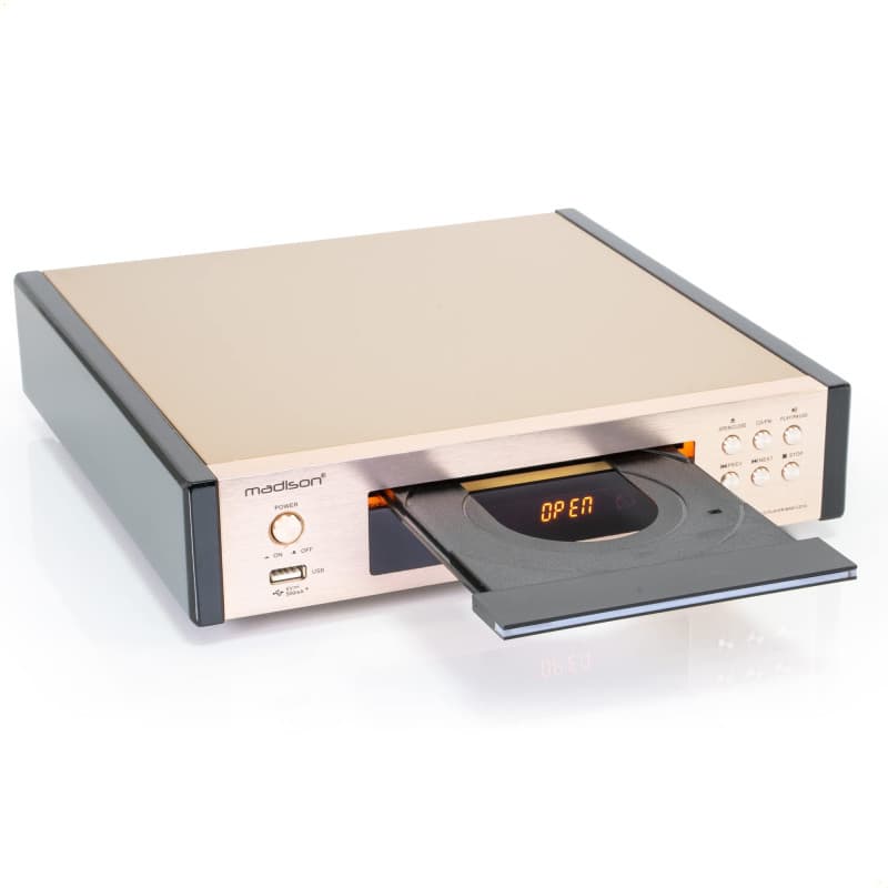 Lecteur CD et Tuner FM Madison avec USB et Télécommande - Rose Gold