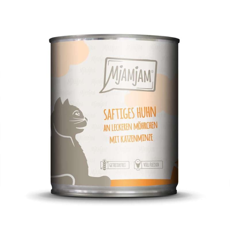 MjAMjAM Nourriture Humide Premium pour Chats - Poulet Juteux et Carottes - Pack de 6