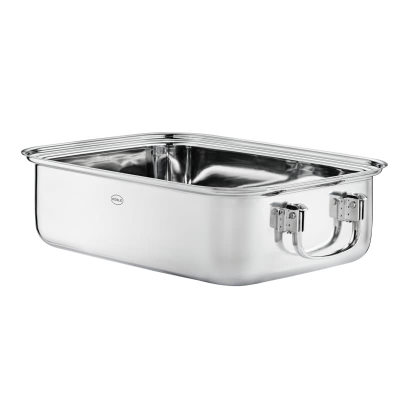 Plat à Rôtir RÖSLE en Acier Inoxydable 18/10 - 37 x 27 cm, 8 L