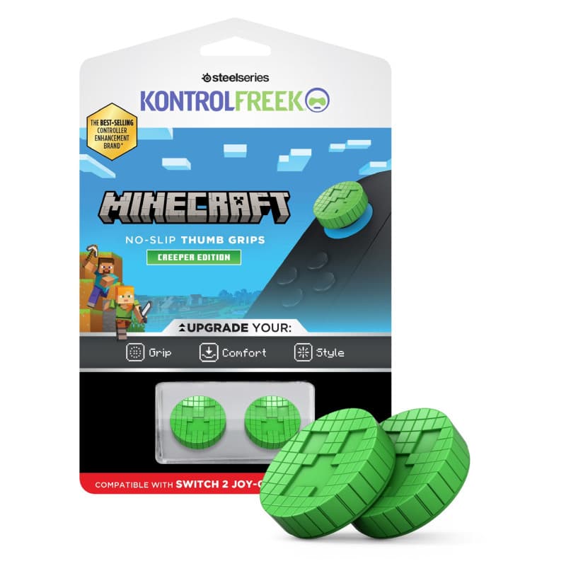 Grips KontrolFreek Minecraft Creeper pour Manette Switch - Précision et Confort