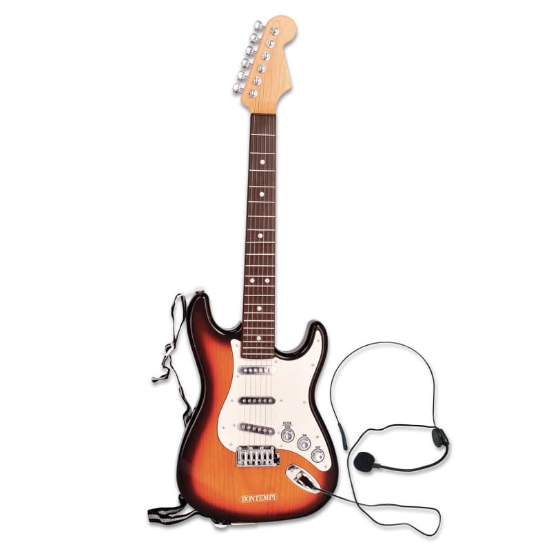 Guitare Électronique Sans Fil Bontempi Rock On avec Micro et Sangle
