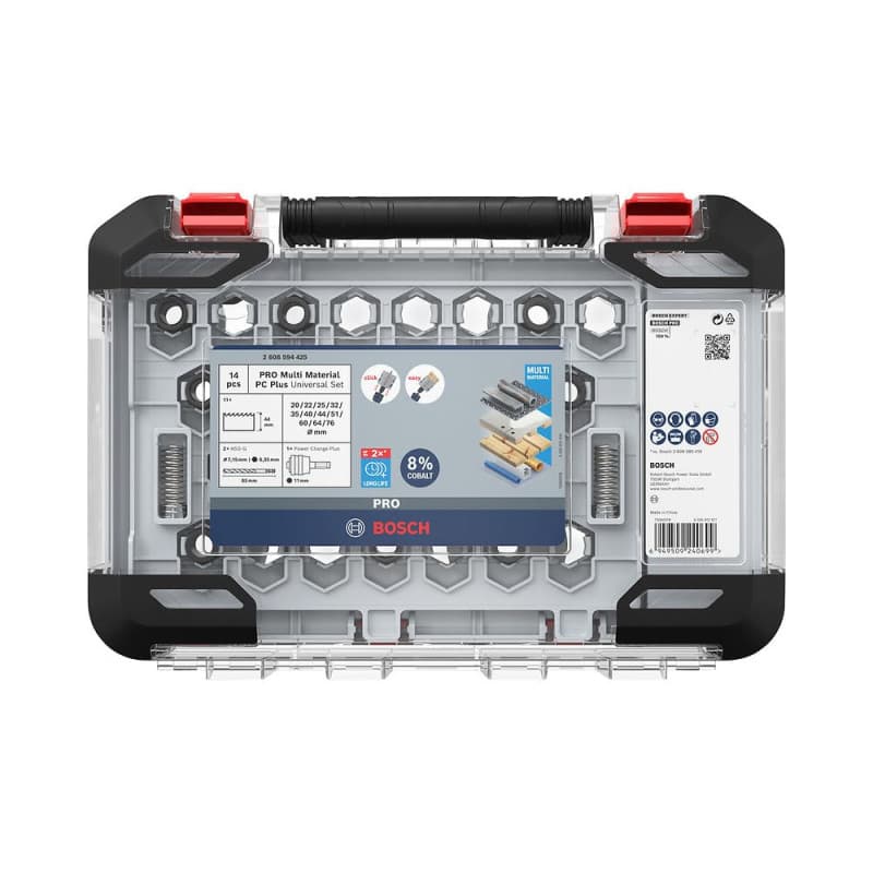 Coffret Bosch Pro Power Change Plus - 14 Scies Cloches Multi-Matériaux