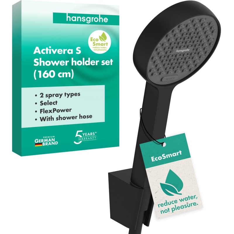 Ensemble de Douche Hansgrohe Activera Select S - Économie d'Eau Noir Mat