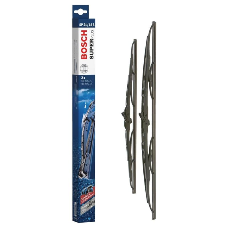 Kit d'Essuie-Glaces Bosch SuperPlus Spoiler avec Adaptateur Quick-Clip