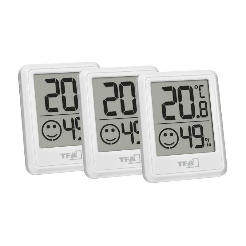 Lot de 3 Hygromètres Numériques TFA Dostmann - Contrôle Température et Humidité