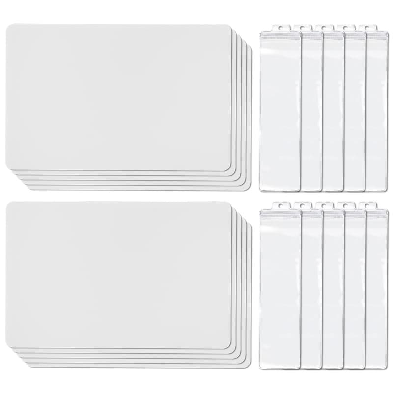 Set de Table Transparent Lavable - Lot de 10 avec Pochettes à Couverts