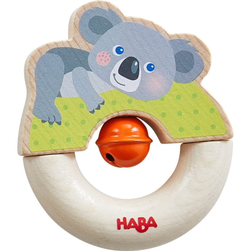 Hochet Koala Musical en Bois HABA - Jouet Sonore Coloré pour Bébé