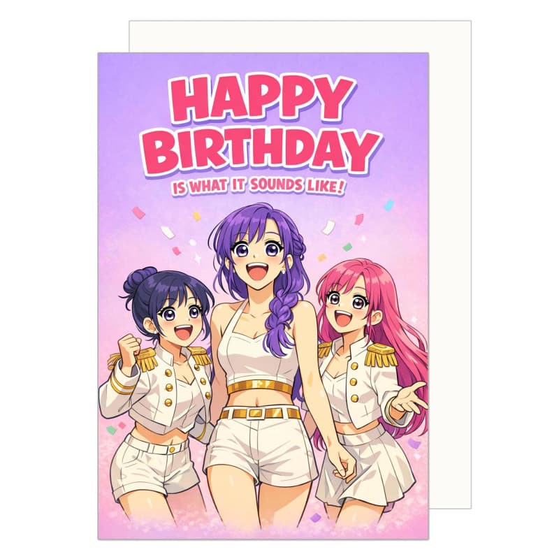 Carte d'Anniversaire K-Pop avec Enveloppe - Edition Seidel