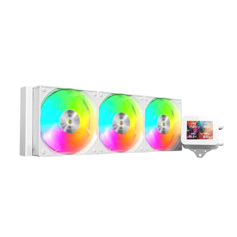 Mars Gaming ML-VISION360, Refroidissement Liquide AIO, TDP 600W, 3x Ventilateurs ARGB avec Noyau en Cuivre et Aluminium FDB, Éc