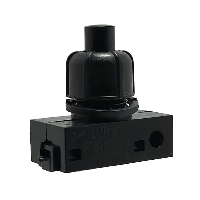 Interrupteur à bouton-poussoir noir pour lampes 250V - Montage en surface