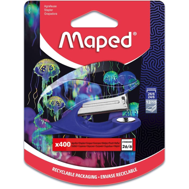 Agrafeuse Maped Deepsea Paradise - Design Tendance et Mécanisme Métal