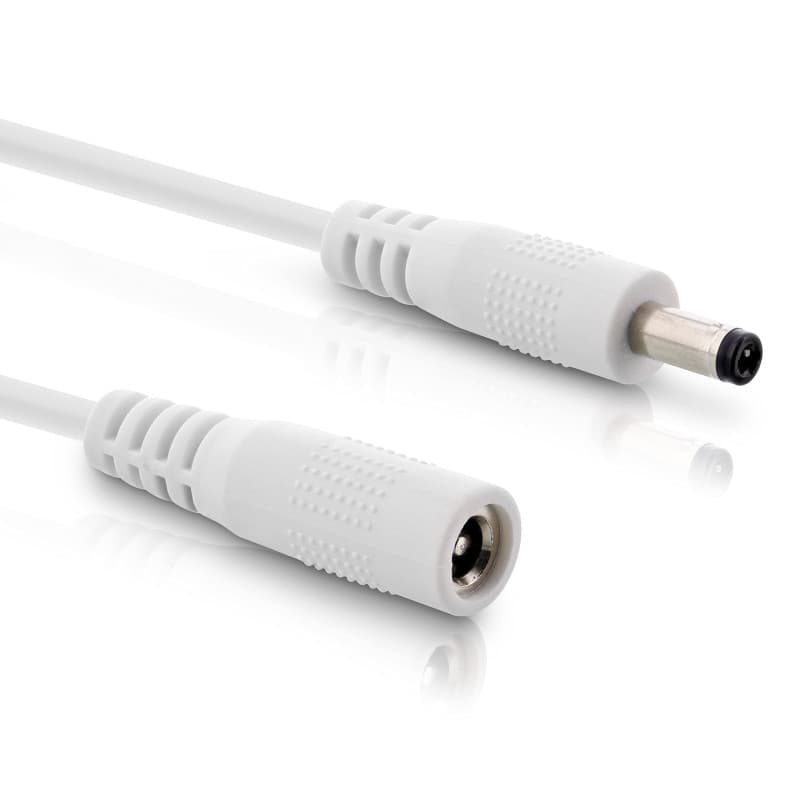Câble d'Extension CC Universel InLine pour Amazon Echo Dot - 3 m, Blanc