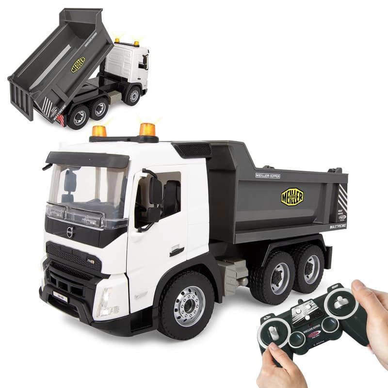 Camion Benne Télécommandé Volvo FMX 1:20 avec Lumières et Sons