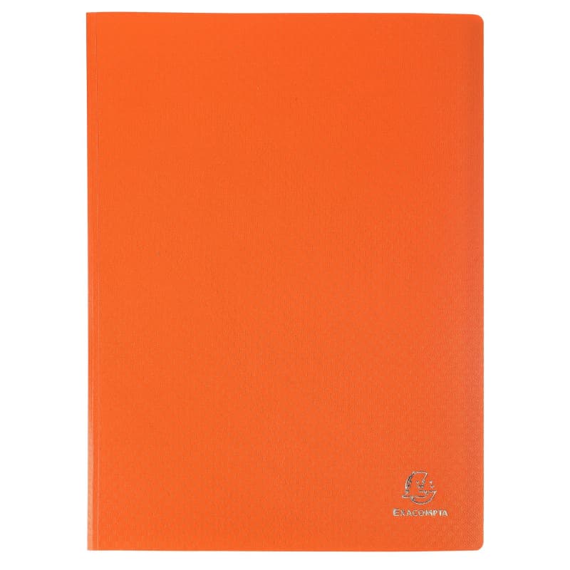 Exacompta Protège-documents OPAK Orange - 20 Pochettes A4 Cristal Lisse