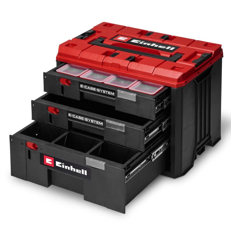 Mallette à Tiroirs Modulable Einhell E-Case - Rangement Pratique et Robuste
