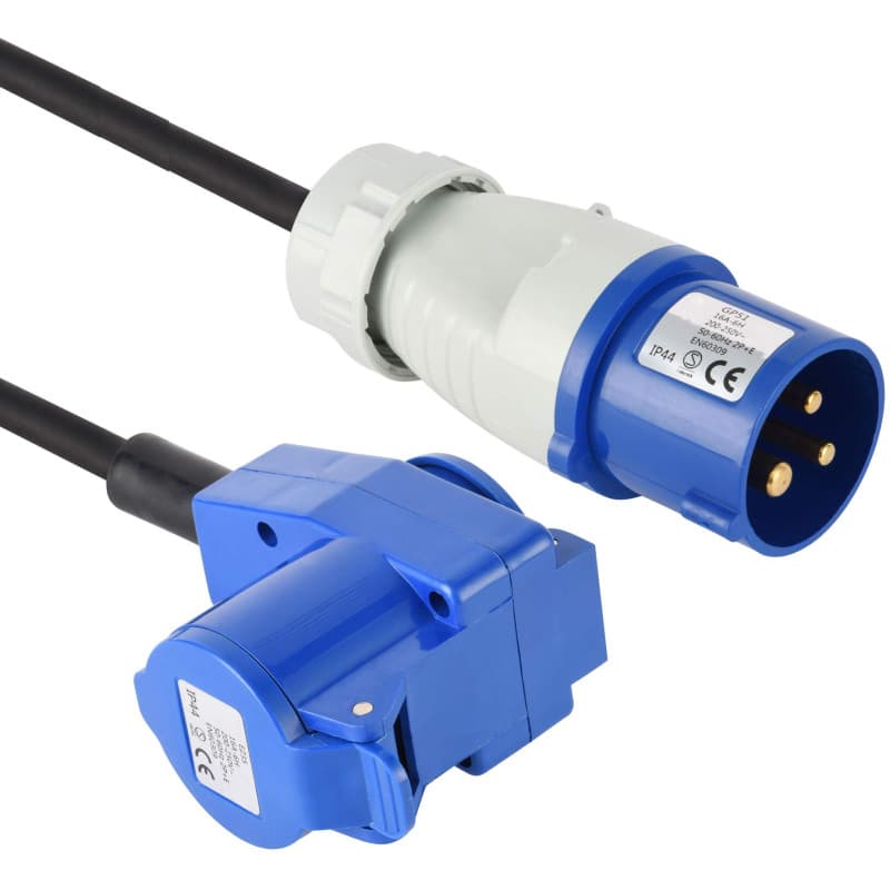 Rallonge Industrielle Electraline 10 m - Câble Caoutchouc IP44 avec Prises