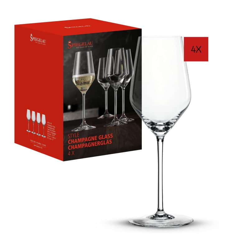Lot de 4 flûtes à champagne en cristal Spiegelau - 310 ml