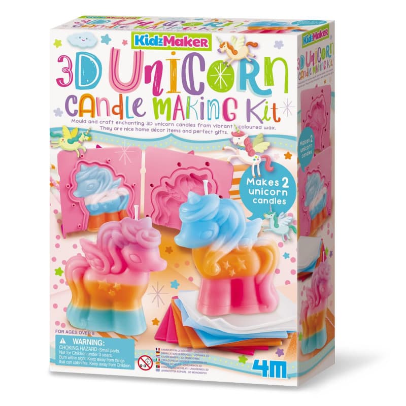 Kit Créatif 4M pour Créer des Bougies Licorne 3D - 2 Bougies Magiques