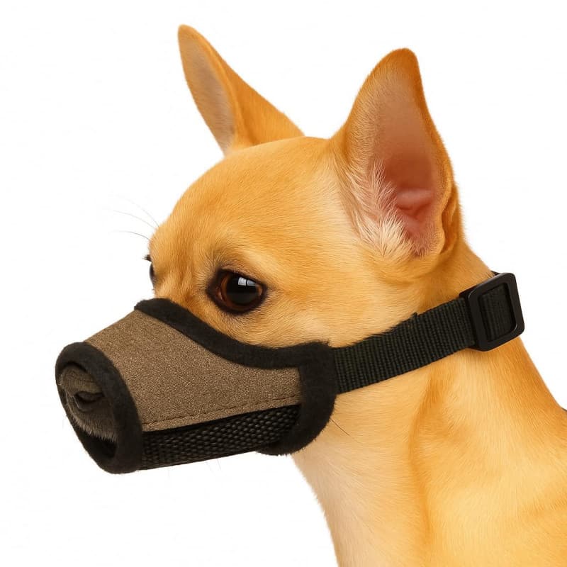 Muselière Ajustable Nobit Beige pour Chiens Très Petits