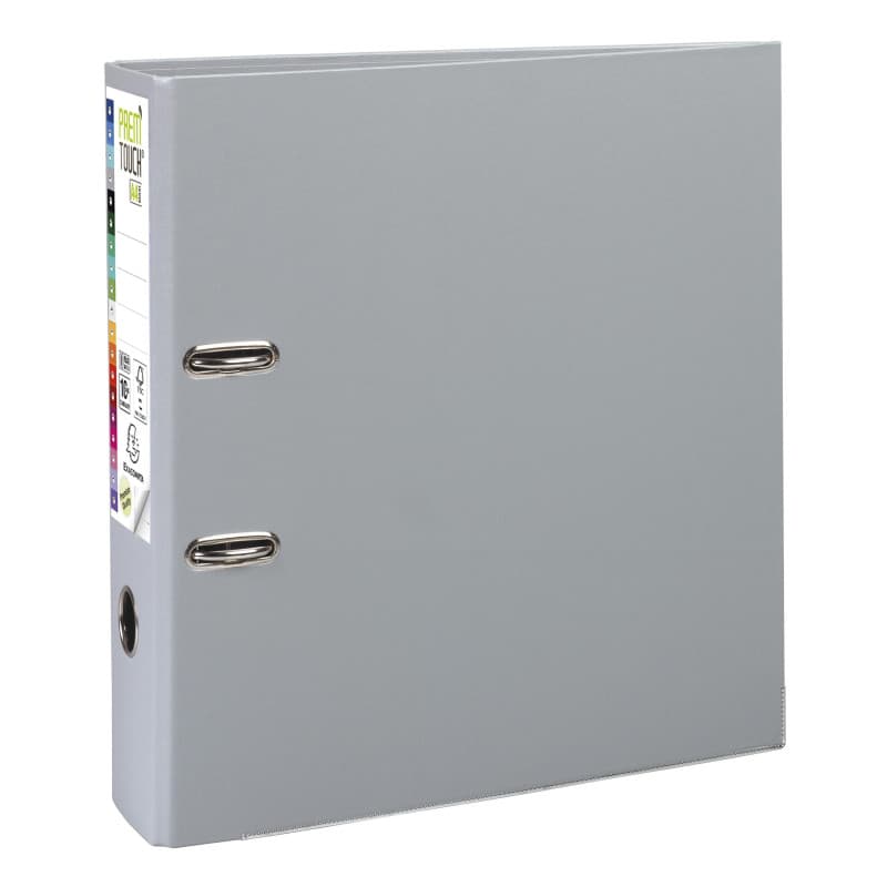 Classeur à levier A4 MAXI Prem'Touch - Carton de 10 - Gris foncé