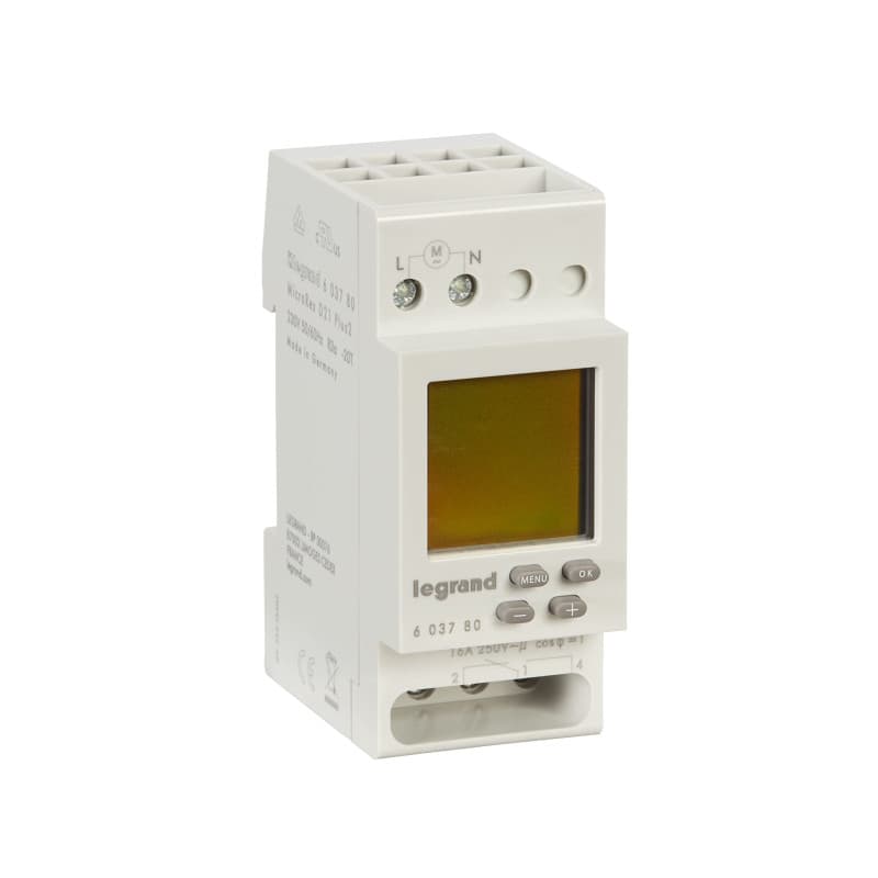 Minuterie Hebdomadaire Numérique Legrand MicroRex D21 - 1 Canal, 2 Modules