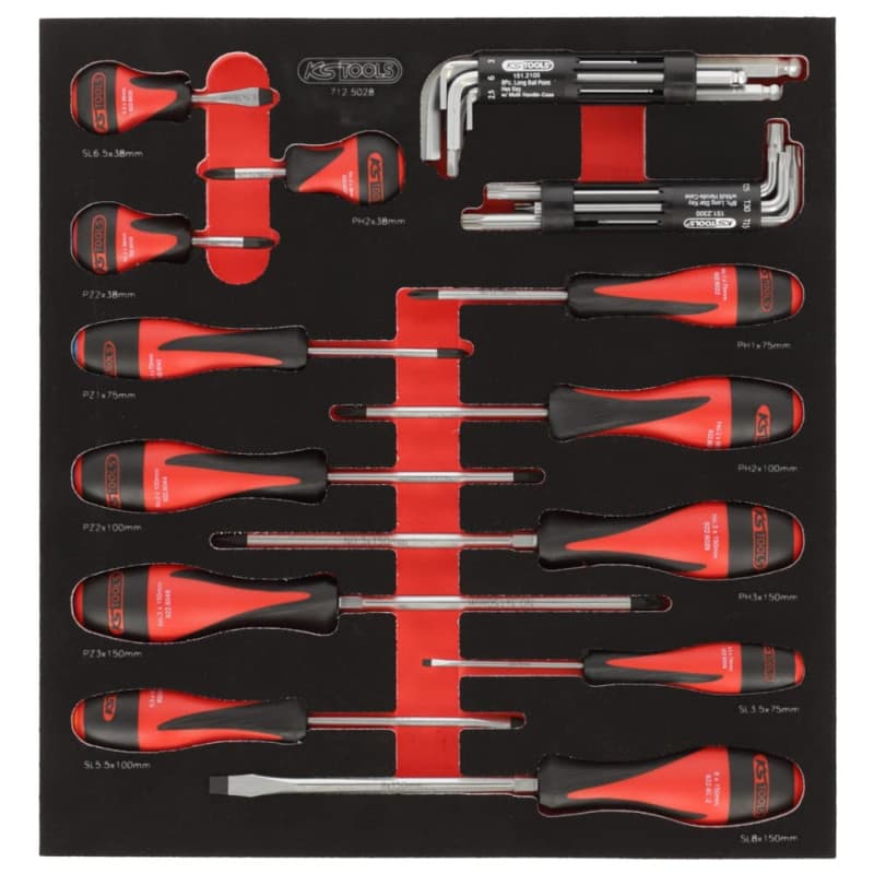 Module de Vissage KS Tools 28 Pièces pour Établi ou Servante d’Atelier