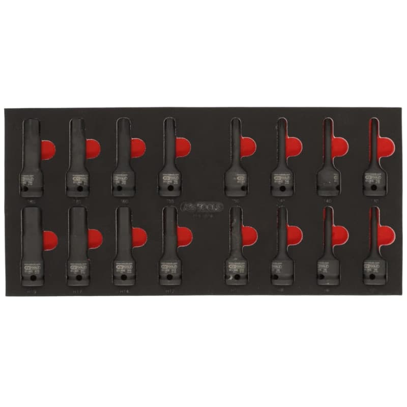 Module de Douilles à Chocs 1/2'' - 16 Pièces KS Tools pour Servantes et Établis