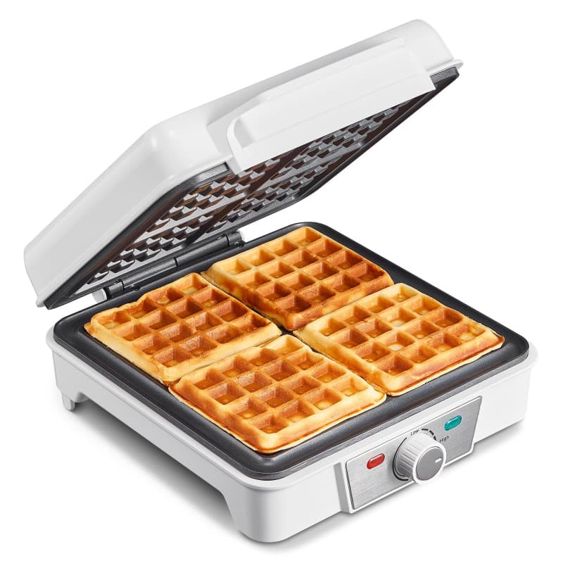 Gaufrier Électrique Yabano 1200W avec 4 Plaques et 5 Niveaux de Brunissage