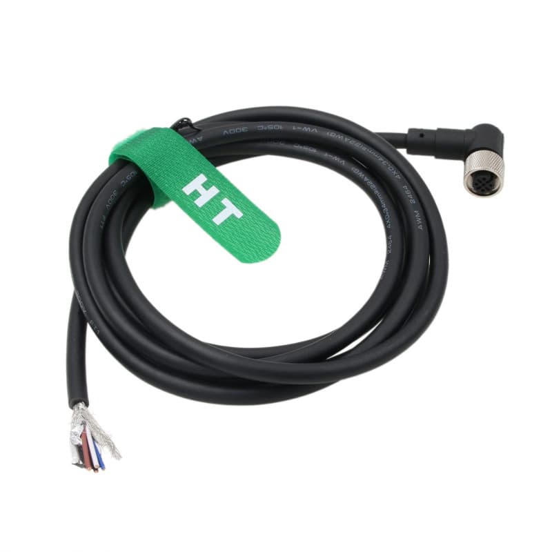 Câble M12 Femelle 4 Broches 90° HangTon pour Automatisation Industrielle - 1 m