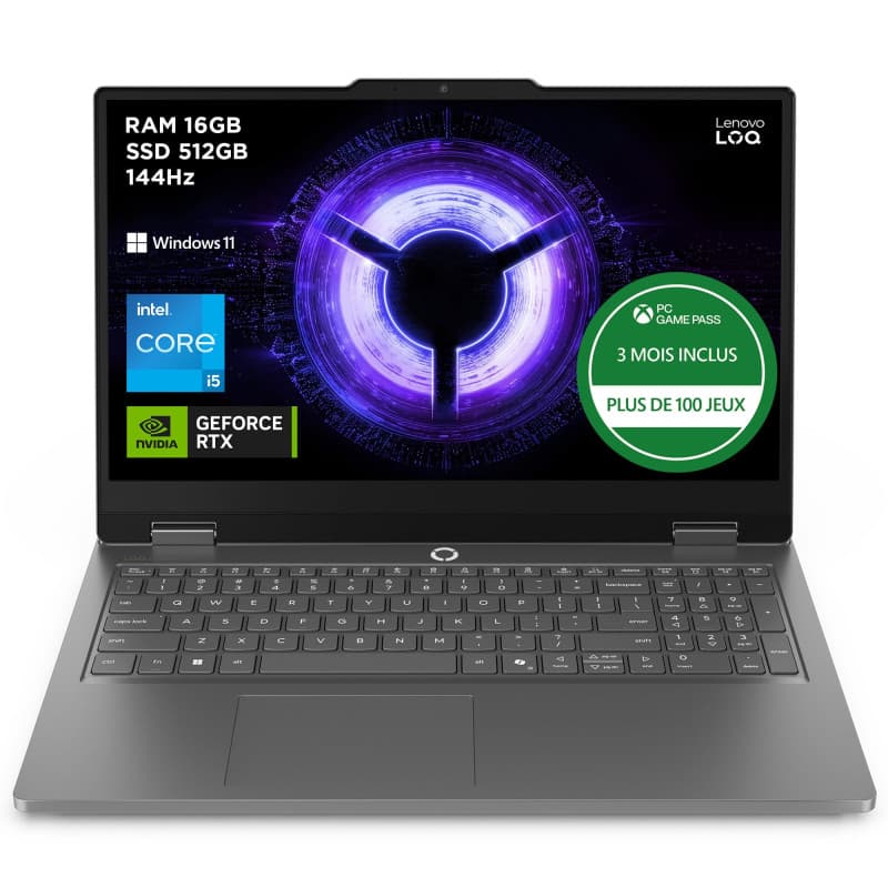 Lenovo LOQ Essential 15IRX11 - Ordinateur Portable Gaming 15.6'' FHD 144Hz
