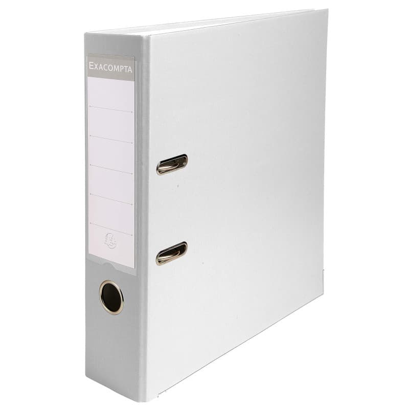 Exacompta Carton de 20 Classeurs à Levier A4 Blanc - Dos 80 mm
