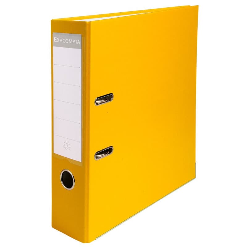 Classeur à levier Exacompta A4 Jaune 80mm - Organisation Bureau