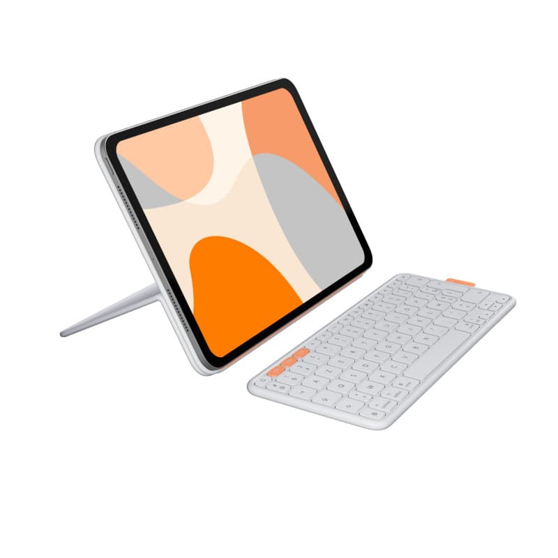 Logitech Flip Folio Étui Clavier pour iPad Pro et Air 11" - Gris Pâle